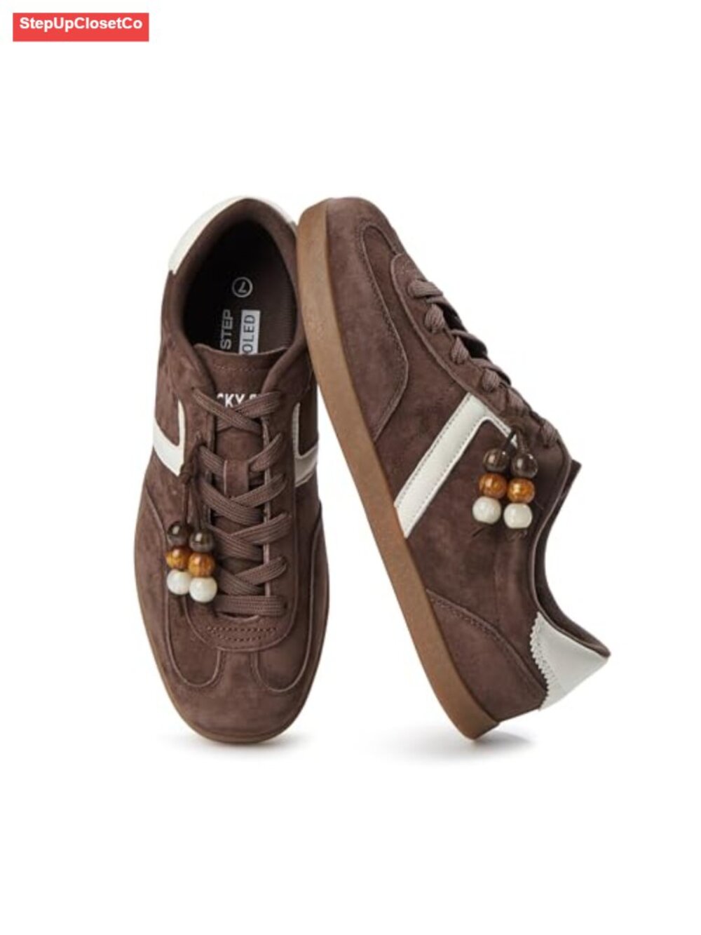 Women's Retro Fashion Sneakers PU Leather Removable Insole Casual Walking Shoes